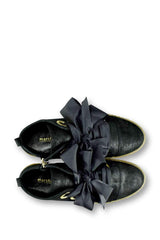 Czarne sneakersy damskie 6836 - Harpers.pl