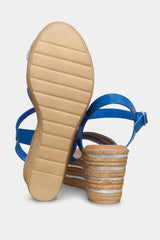 Niebieskie sandały damskie R9065 - Harpers.pl