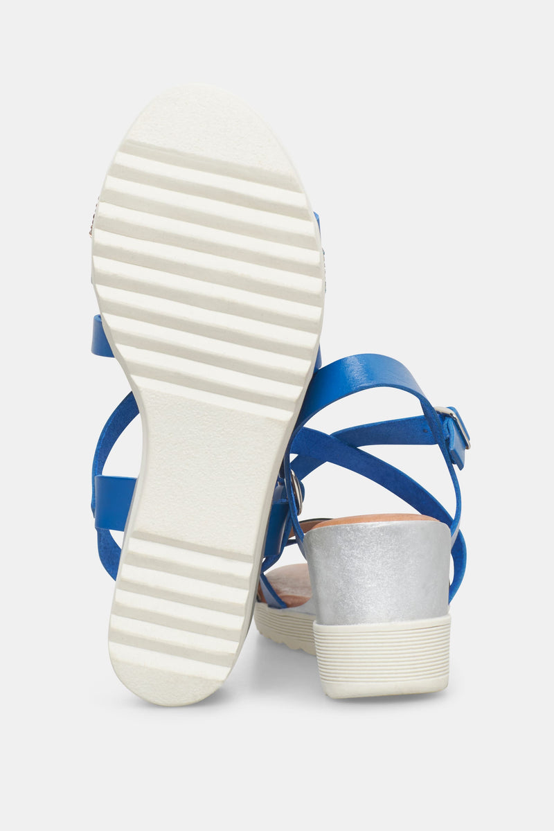 Niebieskie sandały damskie R6223 - Harpers.pl