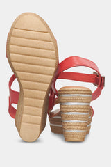 Czerwone sandały damskie R9040 - Harpers.pl