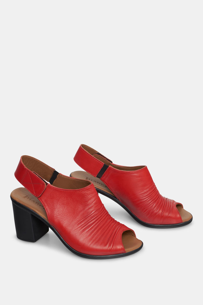Czerwone sandały damskie 065 - Harpers.pl