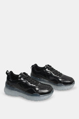 Czarne sneakersy damskie 2.FF0401