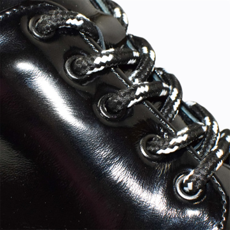 Zinoria Women's Black Leather Ankle Boots