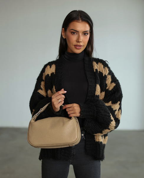 Thirian Cappuccino - Leather Shoulder Bag