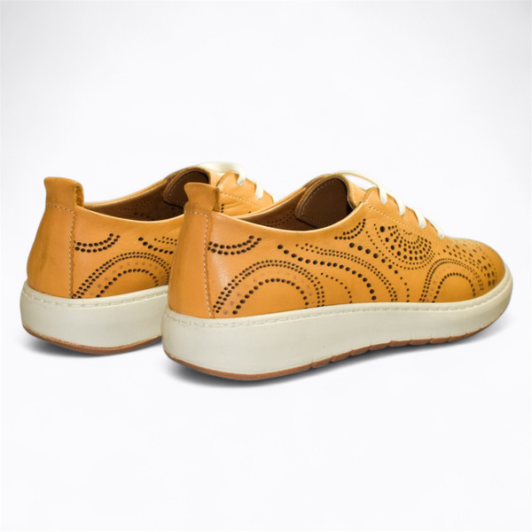 LANIVIA WOMEN'S MUSTARD-COLORED LOW-TOP SHOES