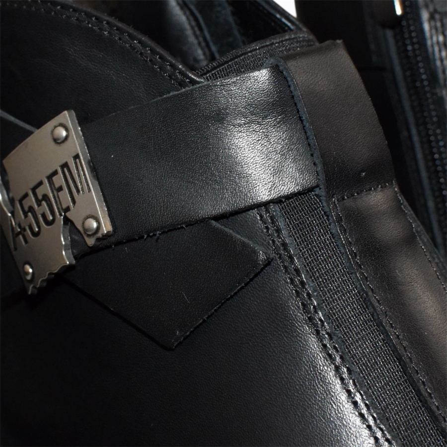 Skórzane czarne botki damskie Polarya