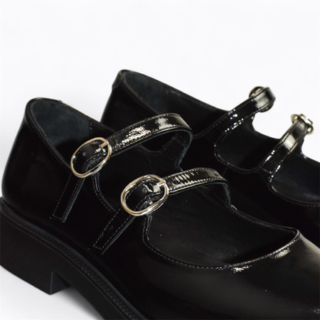 SKÓRZANE CZARNE PÓŁBUTY DAMSKIE KIRELLA