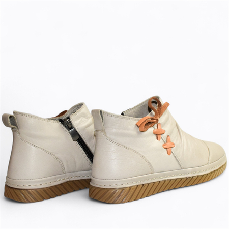 SKÓRZANE SZARE TRZEWIKI DAMSKIE KAVIANI