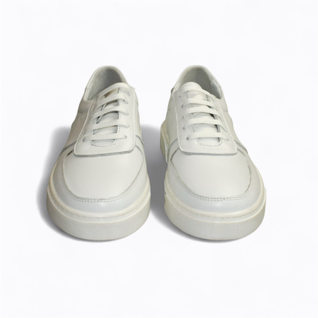 Indaria Women's White Leather Sneakers