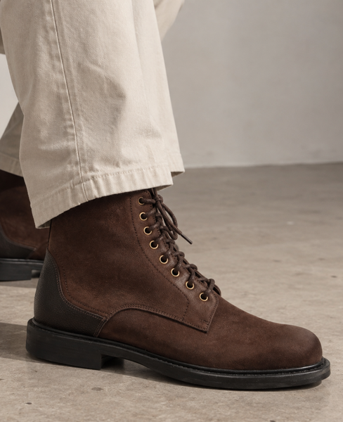 Lesario Men's Brown Leather Boots