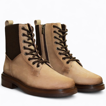 Skórzane szare trzewiki damskie Elandra