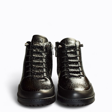 SKÓRZANE CZARNE TRZEWIKI DAMSKIE ARISTEA