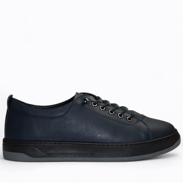 Skórzane granatowe sneakersy damskie Arestia