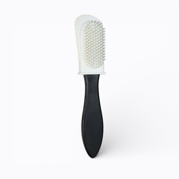 Double-sided brush for suede and nubuck