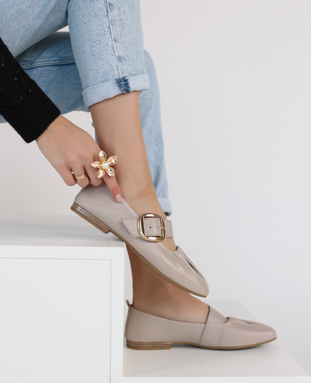 Vanlise Women's Gray Leather Low-Top Shoes