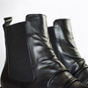 Skórzane czarne botki damskie Lisavia
