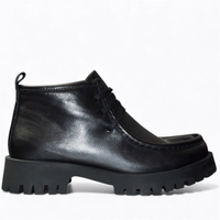 Skórzane czarne botki damskie Rhaniel