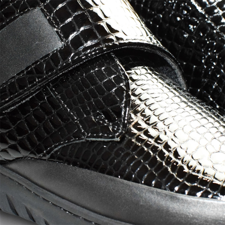 Skórzane czarne botki damskie Galessa