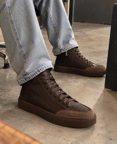 Elinder Men's Brown Leather Boots