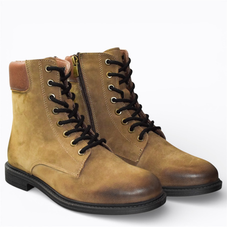 Emeriti Women's Olive-Green Leather Boots