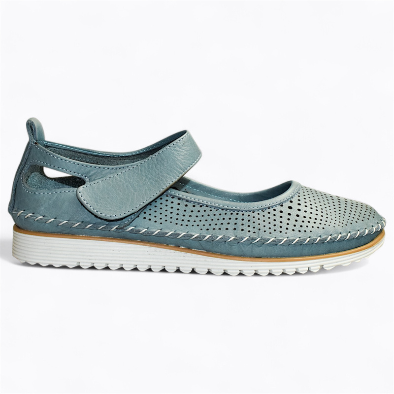 Drenira Women's Leather Denim Low-Top Shoes