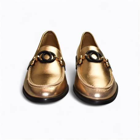 SEGRINA WOMEN'S LEATHER AND COPPER LOW-TOP SHOES