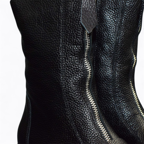 Barelia Women's Black Leather Ankle Boots