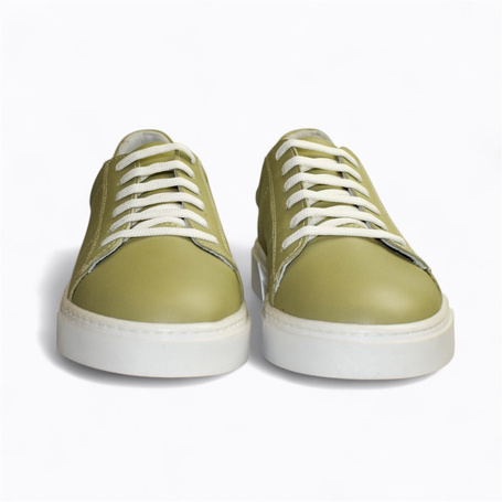 Griveti Women's Mint-Colored Leather Loafers