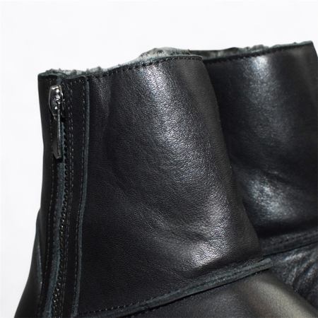 SKÓRZANE CZARNE TRZEWIKI DAMSKIE BAREFOOT THALIVA