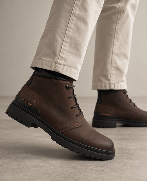 Davison Men's Brown Leather Boots