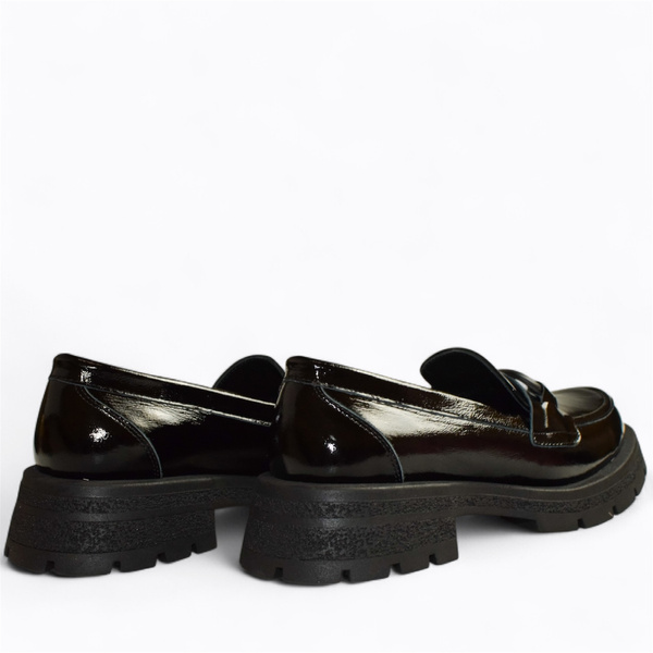 Fernandi Women's Black Leather Low-Cut Shoes