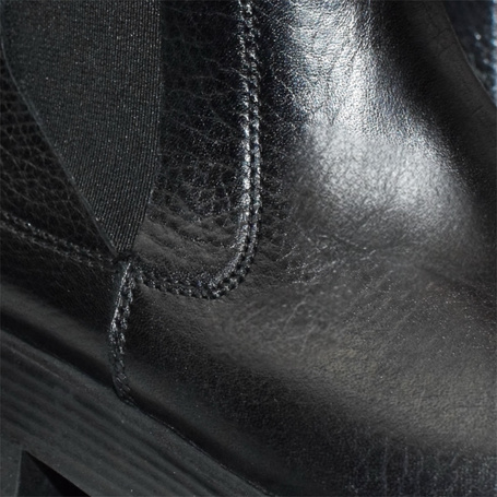 Teryssa Women's Black Leather Ankle Boots