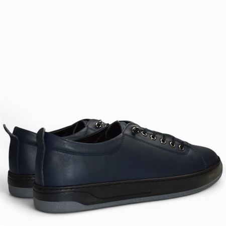 Skórzane granatowe sneakersy damskie Arestia