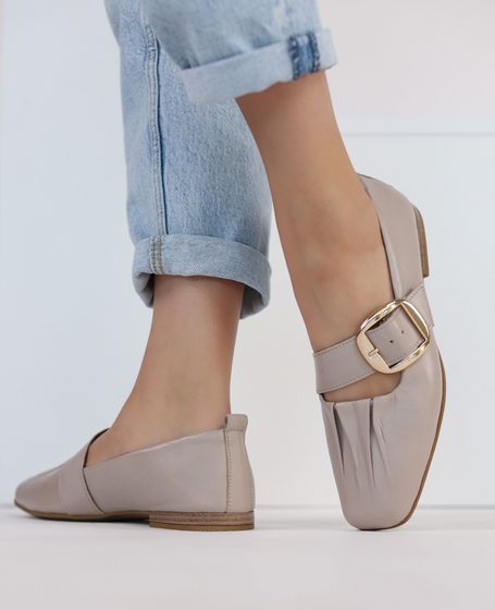Vanlise Women's Gray Leather Low-Top Shoes