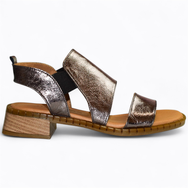 Adelira Women's Leather and Steel Sandals