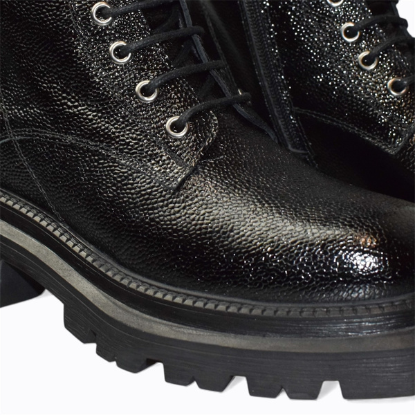 Isaldin Women's Black Leather Boots