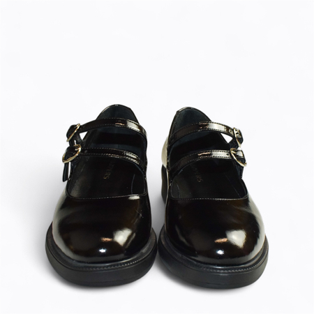 SKÓRZANE CZARNE PÓŁBUTY DAMSKIE KIRELLA