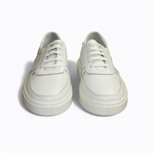 Indaria Women's White Leather Sneakers