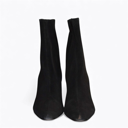 Skórzane czarne botki damskie Finriel