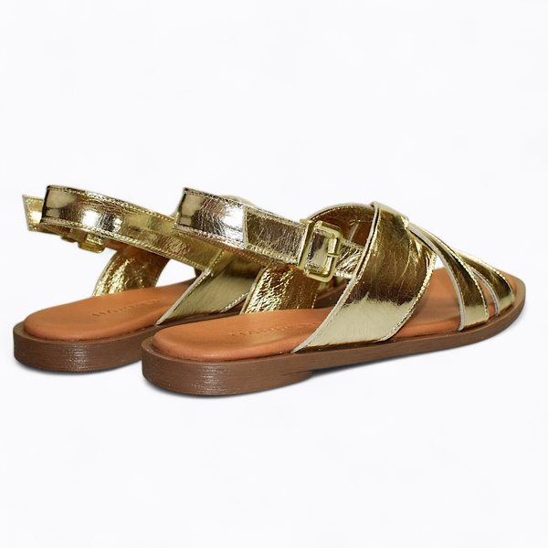 BRIXENA WOMEN'S GOLD SANDALS