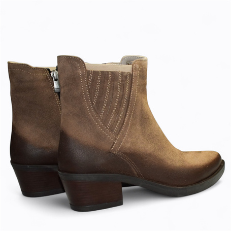 Elisara Women's Taupe Leather Cowboy Boots