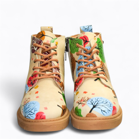 Brinara Beige Leather Women's Boots