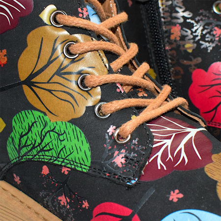 SKÓRZANE CZARNE TRZEWIKI DAMSKIE BRINARA