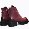 SKÓRZANE BORDOWE BOTKI DAMSKIE GENEVRA