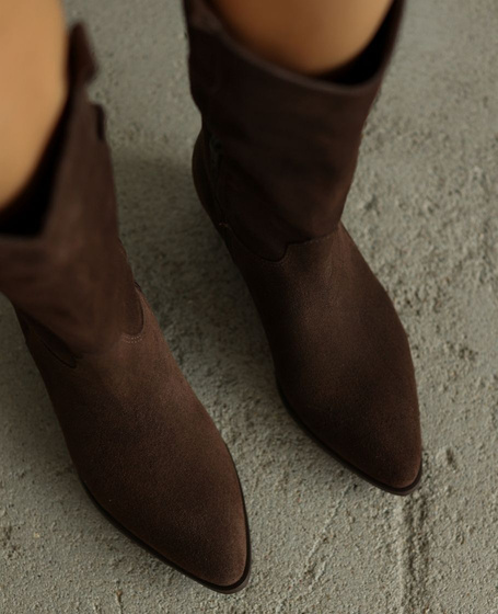 Gillia Brown Leather Women's Cowboy Boots