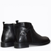 Skórzane czarne botki damskie Siliora