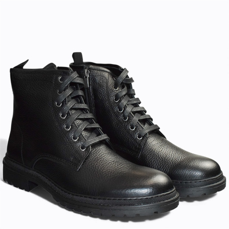 BELINDO MEN'S BLACK LEATHER BOOTS