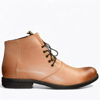 SKÓRZANE BEŻOWE TRZEWIKI DAMSKIE EVANDRA