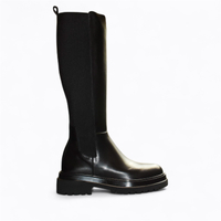 SKÓRZANE CZARNE KOZAKI DAMSKIE VALSIRA