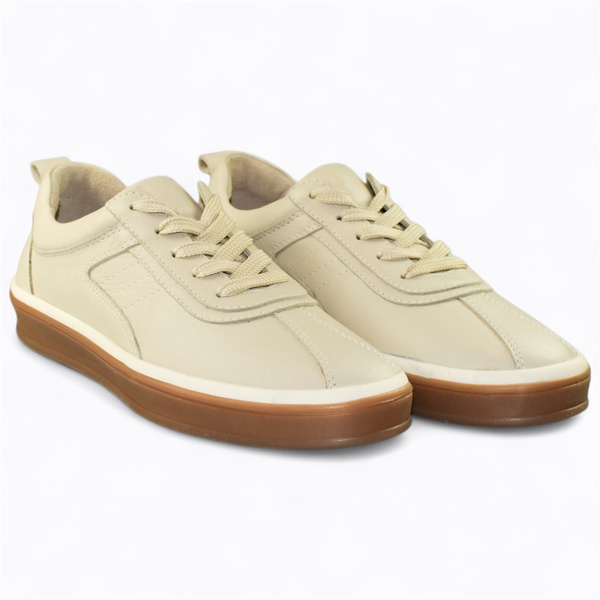 Roslith Beige Leather Women's Shoes